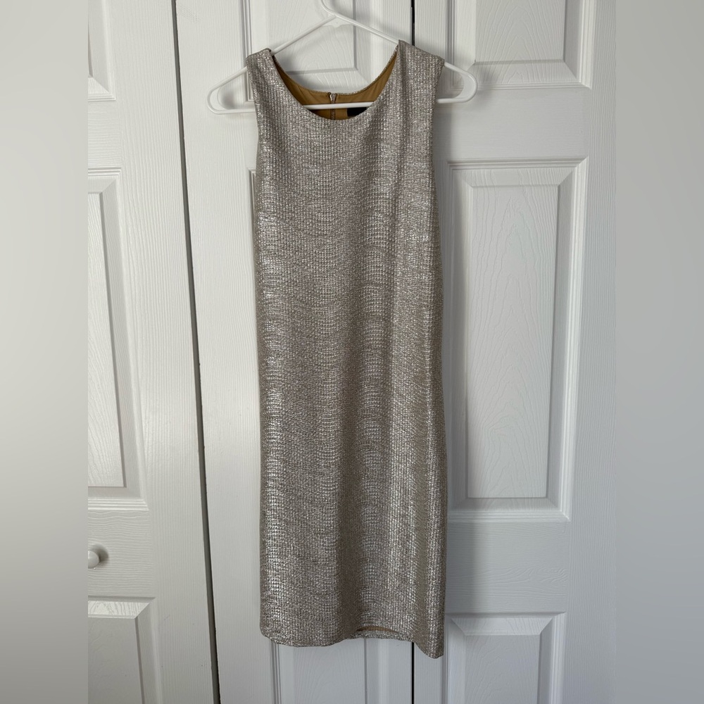 Aqua Shimmering Silver Midi Dress